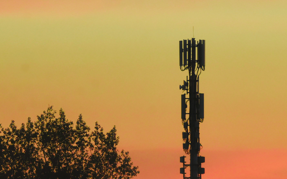 View of 5G tower